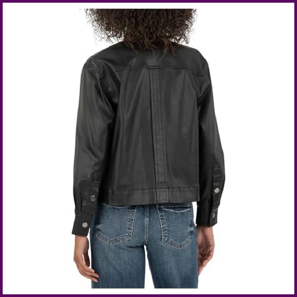 Xl Modal Polyester Casual Jacket, Button Front, P… - image 3